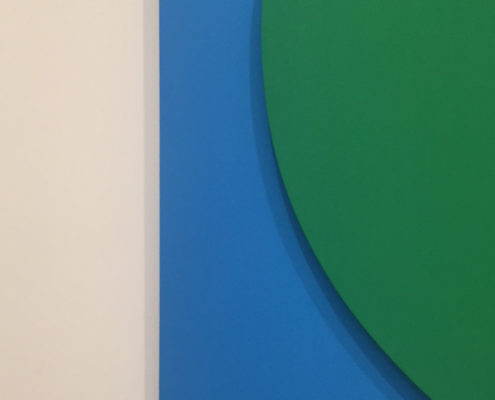 At The Broad - detail of Green Relief with Blue by Ellsworth Kelly