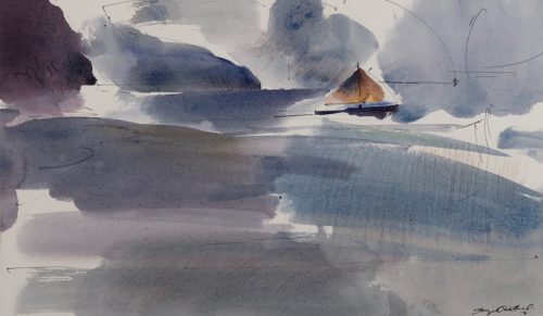 Boat on the Bay by George Woollard